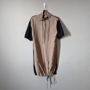 Zara Cowl Neck Color Block Dress